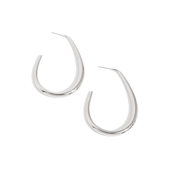 Paparazzi Exclusive Element Silver Hoop Earrings - Picture 4 of 4